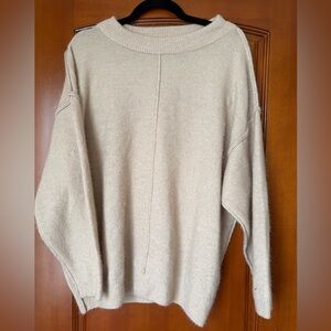 Zenana Outfitters Soft Beige Oversized Sweater
